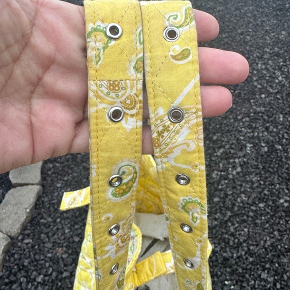 Americana by Sharif Yellow Quilted Tote Bag Paisley Print - Picture 8 of 12